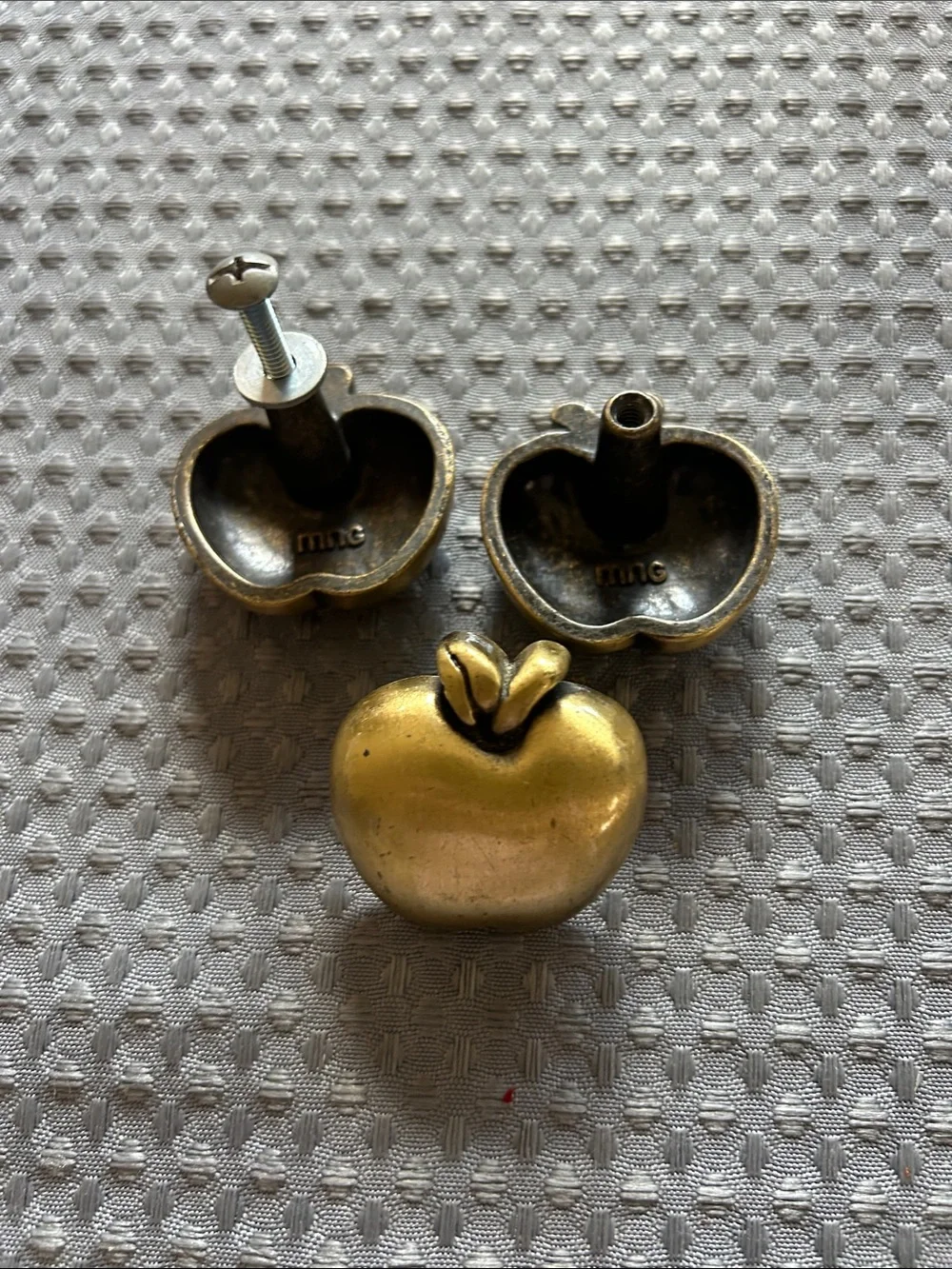 Brass Apple Decorative Accent Pieces - Set of 8
